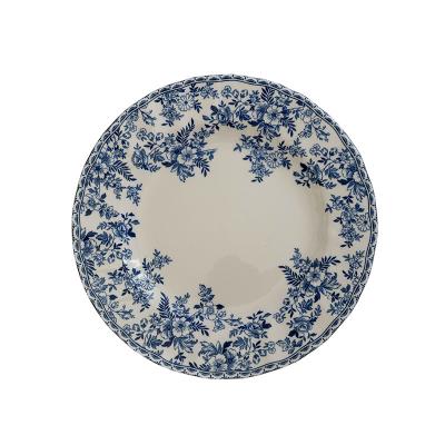 China Sustainable High Quality Ceramic Dinnerware Vintage Style Porcelain Dinnerware Include Porcelain Plate*2 and Soup Plate*1 for sale