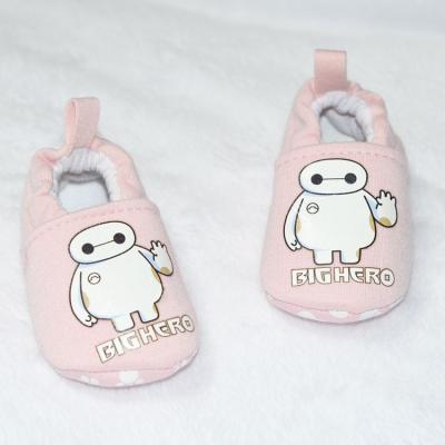 China Big Hero Babies Anti-Slip Newborn Baby Anti-Slippery Design Cartoon Soft Shoes for sale