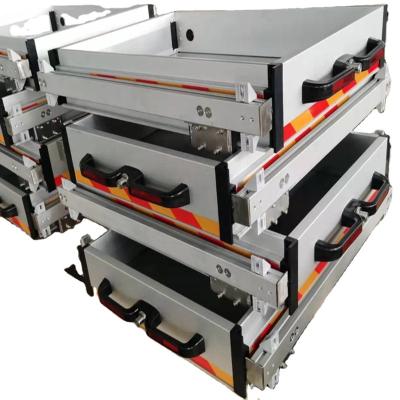 China Aluminum & SS OEM Quality China Factory Aluminum Alloy Drawer Box Best For Fire Fighting Vehicle for sale