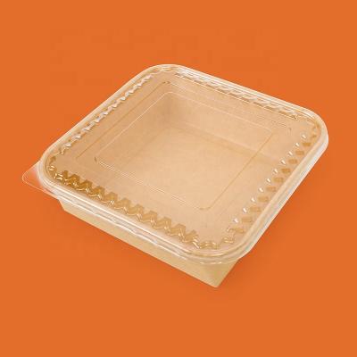 China Price 1320ML Biodegradable Disposable Paper Food Package Cardboard Paper Box Hamburger Salad Sandwich Takeout Container Paper Box for sale