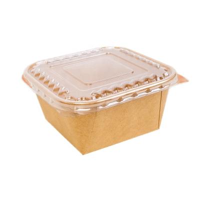 China Biodegradable Biodegradable Salad Box Paper Packaging Disposable Paper Food Packaging Take Out Fruit Sushi Salad Paper Boxes With Logo for sale