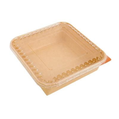 China Custom Biodegradable Food Wrapping Paper Salad Bowl Disposable Lunch Paper Bowl Soup Eco-Friendly Biodegradable Take Away Paper Salad Box for sale