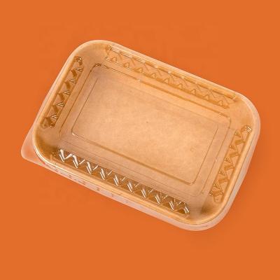 China Kraft Biodegradable Lunch Box Rectangular Disposable Paper Square Bowl Customized Biodegradable Rectangular Paper Bowls For Sale for sale