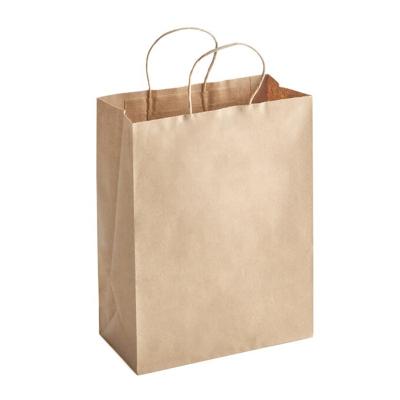 China Recycled Materials Paper Bag Handle Customize Design Size Package Kraft Paper Shopping Bag White And Brown Kraft Paper Bag With Handle for sale