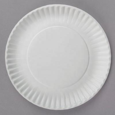 China Recyclable Biodegradable Pulp Round Square Food Plates 5 6 7 8 9 10inch Customized Greaseproof Disposable Paper Plates For Lunch for sale