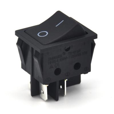 China High Quality DPST 4 Pin Non Illuminated Momentary Socket High Current On-Off Rocker Switches (Top) for sale