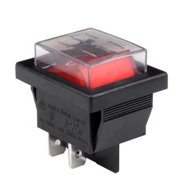 China Onething Waterproof TUV ROHS Socket Cover Switch Power 2 On-Off 6 Pin With Light Rocker Switch Big Steps for sale