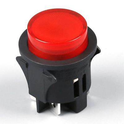 China Round Socket Dia 28mm On 2 Positions T125 16A 250V Plastic Push Button Switch for sale