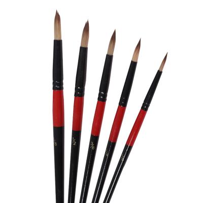 China New 5 PCs Acrylic Haihui Chinese Ancient Inscription Brush Watercolor Oil Painting Double Color Nylon Hair Reading Brush Drawing Pen Paint Brush Set High Quality for sale