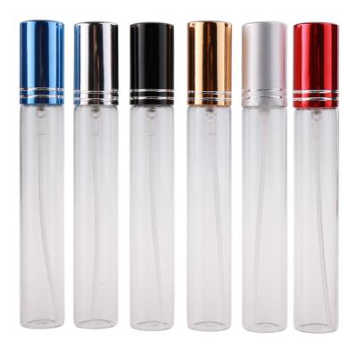 China Cosmetic 15ml Transparent glass full set perfume  mist fine spray portable water spray vial empty bottle for sale