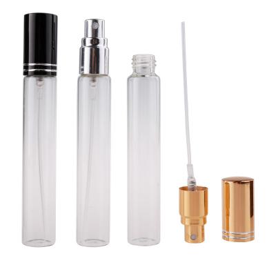 China Cosmetic Free Sample Wholesale Luxury Women Custom 10ml Round Empty Clear Spray Bottle refillable Perfume glass Bottle with Cap for sale