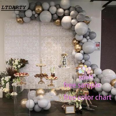 China Custom Eco-friendly Wedding Party Decoration Kit Eco-friendly Matte Gry Balloon Arch Balloon Arch Birthday Party Supplies for sale