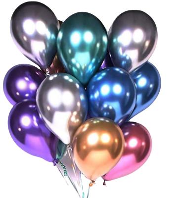 China Cheap Eco-friendly Chrom Balloon Latex Metallic Balloons For Happy Birthday Party Decoration for sale