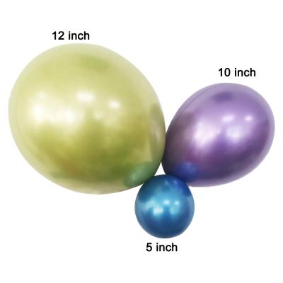 China 2021 Inch Thick Eco-friendly Porcelain 5 1.1g Chrome Metallic Balloon Makers For Party Decoration for sale