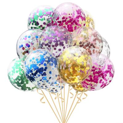 China 12 Inch Gold Foil Glitter Balloon Stuff Bubble Confetti Decoration Eco-Friendly Wedding Birthday Party Decoration Balloon for sale