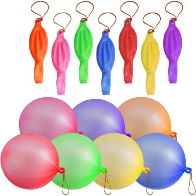 China Eco-friendly Punch Balloons Punching Balloons With Rubber Band Handles Various Colors Punch Balloon Baby Shower Decoration For Daily Games for sale