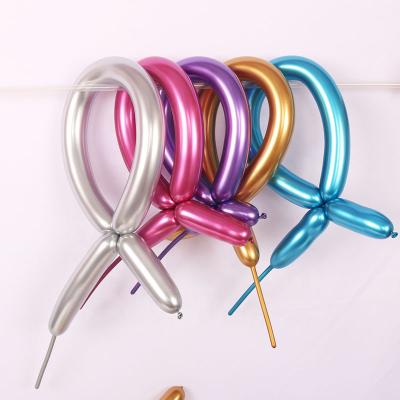 China Eco-friendly Strip Balloon Chrome Balloon Wedding Birthday Party Celebration Magic Woven Balloons for sale