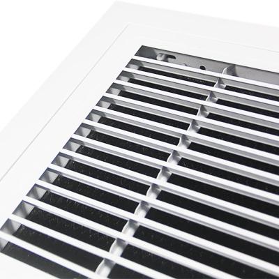 China Modern Open 30 Degree Ventilation Opening Louver Duct Louver Duct Canopy Fresh Air Louver Rectangle Hinged With Filter for sale