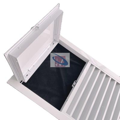 China Modern HAVC Anodized Decorative Aluminum Finish Exterior Ventilation Door Grille Vent Two Part Opening for sale