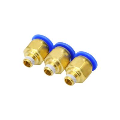 China energy & Mining BSPT PC12-01, 12mm to 1/8' Pneumatic Connectors One-contact Male Straight Fittings, Pneumatic Fittings for sale