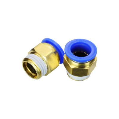 China energy & Mining BSPT PC16-04, 16mm to 1/2' Pneumatic Connectors One-contact Male Straight Fittings, Pneumatic Fittings for sale