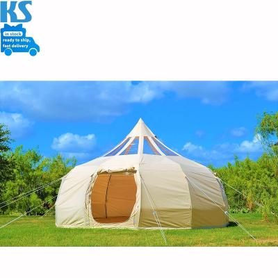 China Extended Type 2023 New Design Beautiful Belle Luxury Tent 4M, 5M, 6M Large Space Four Season Canvas Tent Waterproof Outdoor Camping for sale