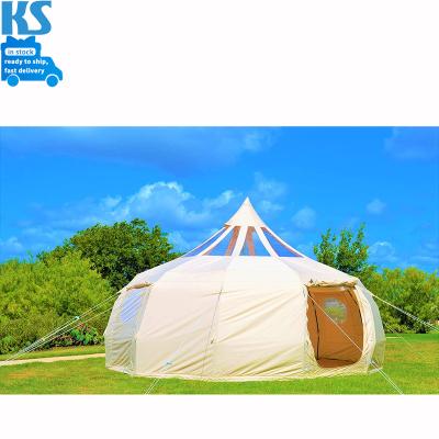 China Large Size Waterproof Canvas Bell Tents 3 Cabin Tents 3 Family Cabin Bell Tents Gamping Luxury Outdoor Camping Four Seasons Extended Type for sale