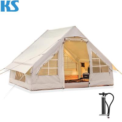 China Large Room Glamping Room Cabin People Setup Extended Type Outdoor Inflatable Camping Tent Multi Easy Waterproof Inflatable Air Tent for sale