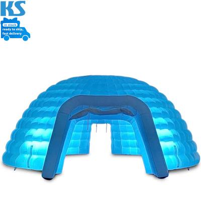 China Outdoor Inflatable Geodesic Dome Tent Party Igloo Air Chamber Tent with Blower for Party Wedding Show Event and Show for sale