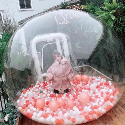 China Camping in Running Funny Baby Tent House with Balloons for Party Wedding Event Glamping Bubble Outdoor Camping Transparent Clear Tent for sale