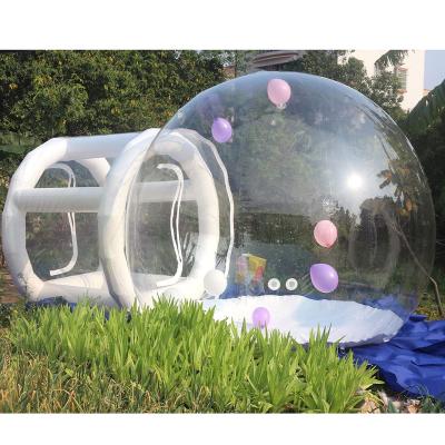 China Dome Igloo PVC Camping Hotel Outside Globe Tunnel Clear Simple Outdoor Camping Transparent Inflatable Party Tents Bubble for sale