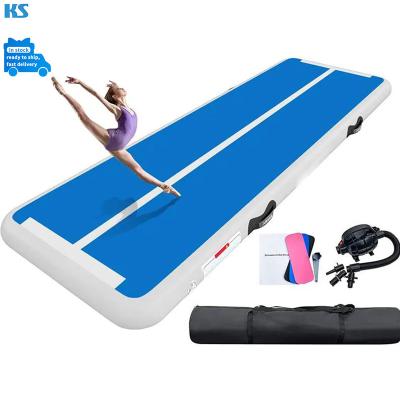 China PVC Running Inflatable Gym Air Tumble Track School Mat Gymnastics Tumbling Mat Jumping For Kids&Adults for sale