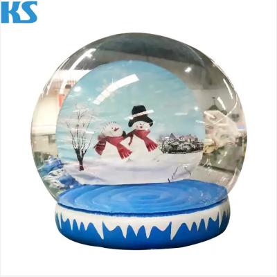 China Large PVC Christmas Advertising Promotional Snow Globe Inflatable Snow Globe Christmas Ornaments Ball Snow Globe For Advertising for sale