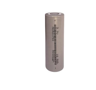 China All Cylindrical 21700 5000mah 3.7v Rechargeable Lithium Ion Battery for sale