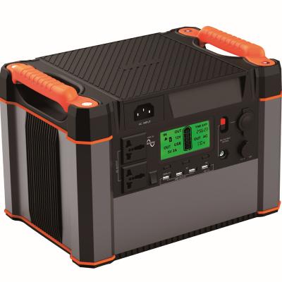 China 110V 220V 1500W Outdoor Small Size Portable Portable High Power Emergency Power Supply LCD Digital Display Energy Storage Power Station for sale