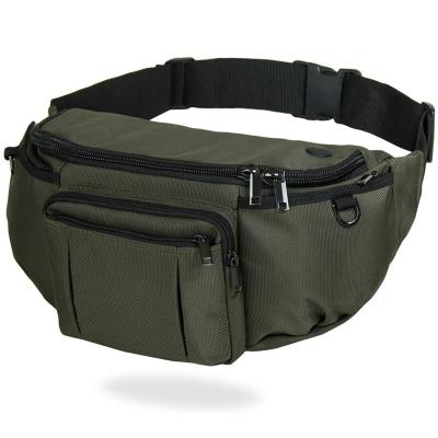 China Multi Function Phone Purse Men Earphone Hole Fanny Pack Casual Sport Outdoor Women Portable Waist Bag for sale