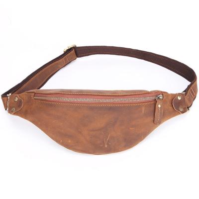 China Fanny Bag Waist Pack Multifunction Hip Bum Bag Travel Pouch For Anti-theft Genuine Leather Men for sale