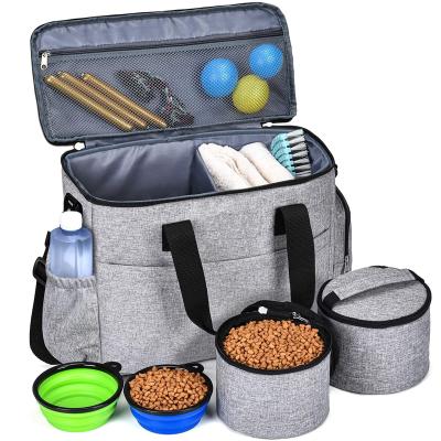 China Simple Outdoor Tote Organizer Bag Waterproof Pet Travel Shoulder Bag Pet Food Storage Bag For Dogs for sale