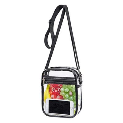 China Fashion Transparent Cross - Approved Clear Body Bags PVC Purse Stadium Shoulder Bag Plastic Bag for sale