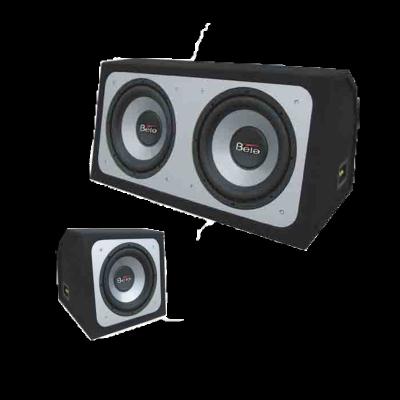 China Play Music MDF Carpet Covered Speaker Box Bass Speakers Car Subwoofer Truck Auto Box for sale