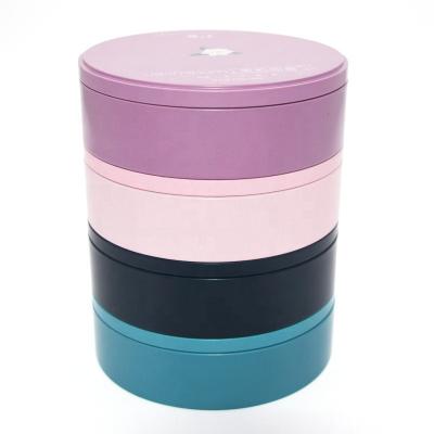 China Recycled Materials Wholesale Stackable Round Biscuit and Metal Tin Packaging Cookies Box for sale