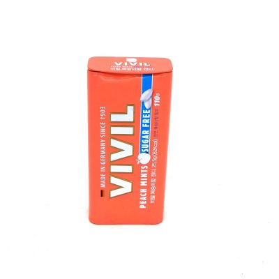 China Reused Mint Pouch Tin Can Package Cheap Small Materials Food Candy Chewing Gum Packaging Tin Box for sale