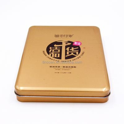 China Recycled Materials Alibaba China Supplier Rectangle Metal Package Cosmetic Tin Box for sale