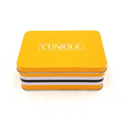 China Hot Sale High Quality Rectangular Luxury Materials Recycled Packaging Tin Cosmetic Box for sale