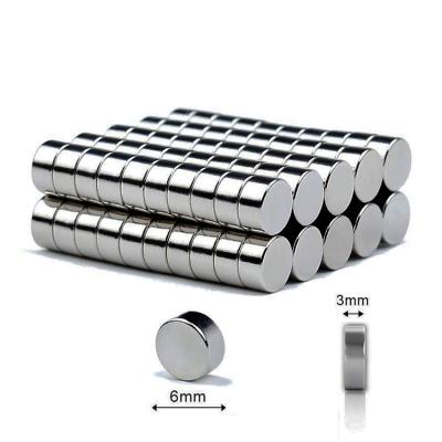 China Industrial black magnet n35 6mm neodymium magnets disc for sale