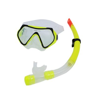 China Spearfishing Freediving Mask Snorkel Set Swimming Snorkel Set Silicone Strap Snorkeling Mask Snorkeling Set for sale