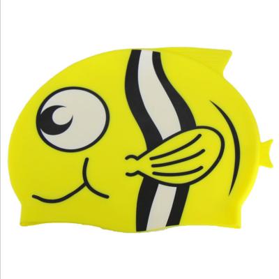 China Swim Swimming Hat Kids Silicone Fun Swim Hats For Girls And Boys, Kids Swimming Hats With Cartoon Sharks Swim Cap Custom Logo for sale