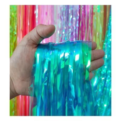 China Tinsel Curtain Birthday Party Decorations Party Decoration New Design Green Shimmer Decorations Foil Door Curtain For Party for sale