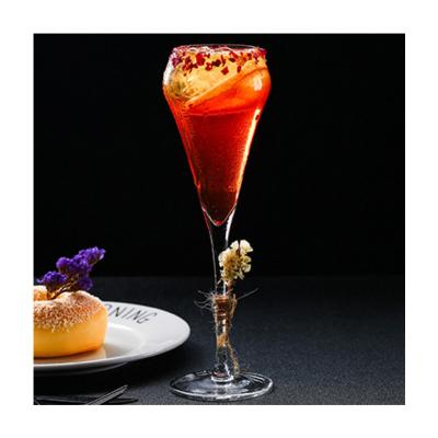 China diamond filled glass in flutes lead free champagne glass quality Glass Set Elegant Crystal glass hand pole flutes blown champagne glass for wedding for sale