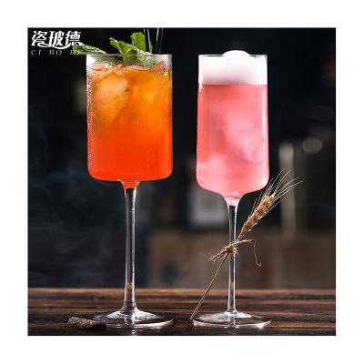 China diamond filled glass in post glass factory wholesale prices have inventory light and custom made luxury crystal champagne glass champagne glasses slim handmade for sale